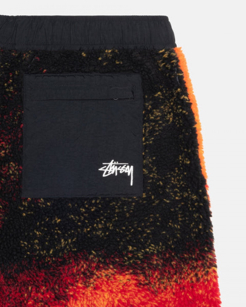 Pantaloni Scurti Barbati Stussy Sherpa Scurte Negrii Rosii | QBT-6694