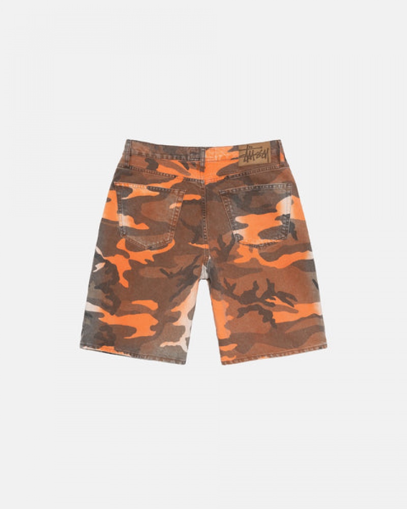 Pantaloni Scurti Barbati Stussy Spray Dye Big Ol' Shorts Portocalii Camuflaj | XSZ-8299