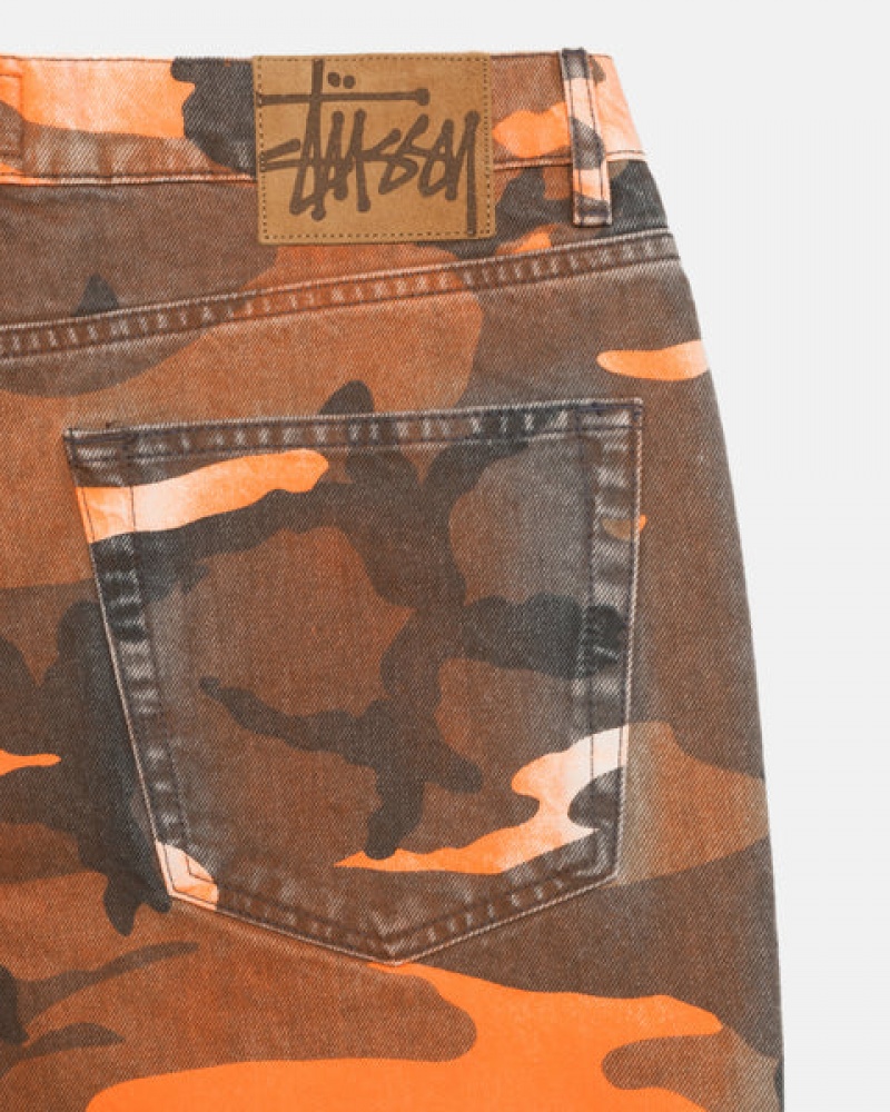 Pantaloni Scurti Barbati Stussy Spray Dye Big Ol' Shorts Portocalii Camuflaj | XSZ-8299