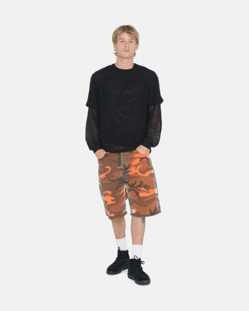 Pantaloni Scurti Barbati Stussy Spray Dye Big Ol' Shorts Portocalii Camuflaj | XSZ-8299