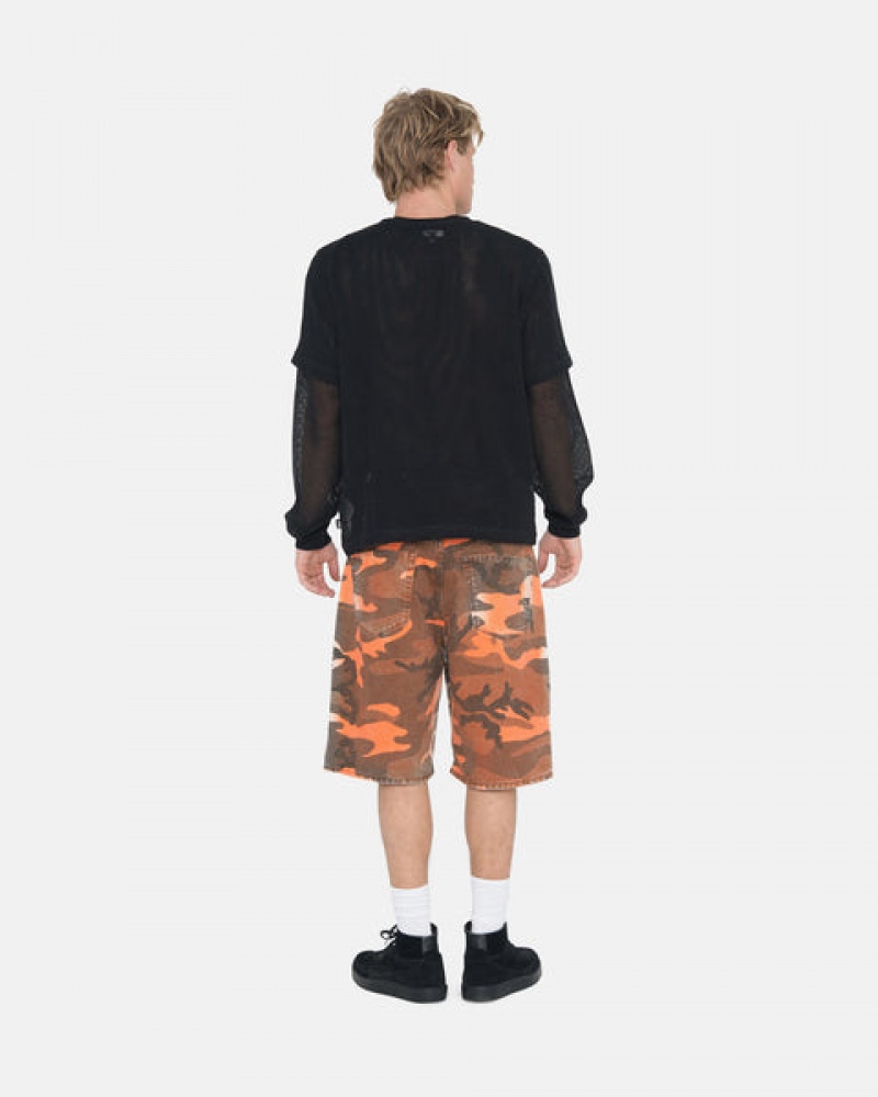 Pantaloni Scurti Barbati Stussy Spray Dye Big Ol' Shorts Portocalii Camuflaj | XSZ-8299