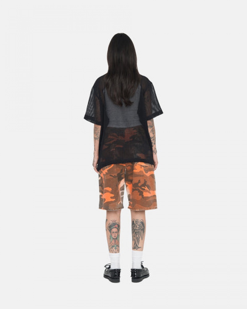 Pantaloni Scurti Barbati Stussy Spray Dye Big Ol' Shorts Portocalii Camuflaj | XSZ-8299