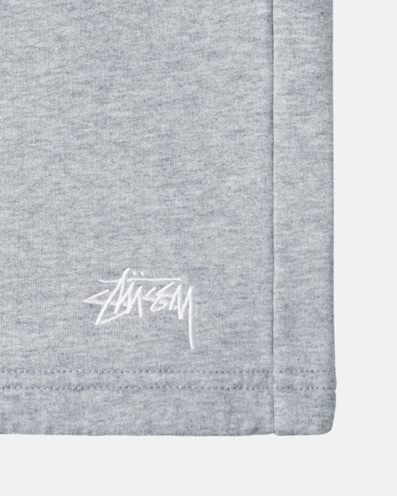 Pantaloni Scurti Barbati Stussy Stock Logo Sweat Scurte Gri | UMA-0054