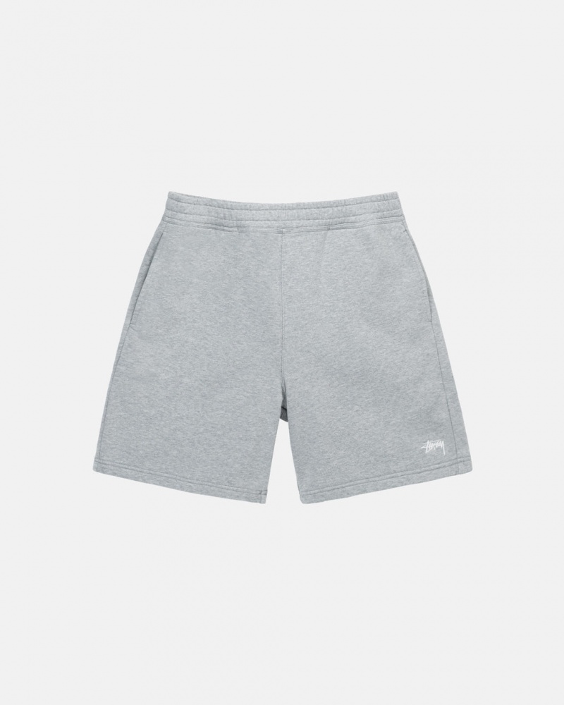 Pantaloni Scurti Barbati Stussy Stock Logo Sweat Scurte Gri | UMA-0054