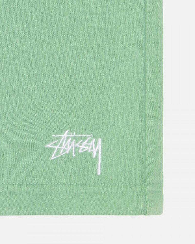 Pantaloni Scurti Barbati Stussy Stock Logo Sweatshort Verzi | NSH-0028