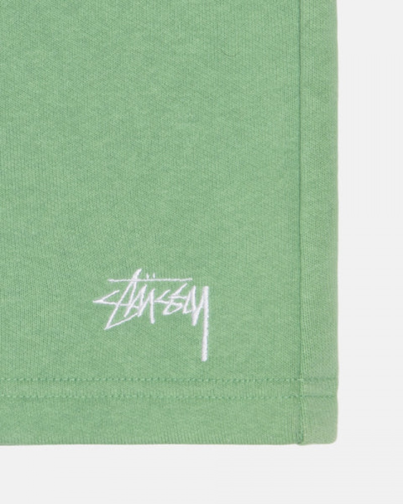 Pantaloni Scurti Barbati Stussy Stock Logo Sweatshort Verzi | NSH-0028