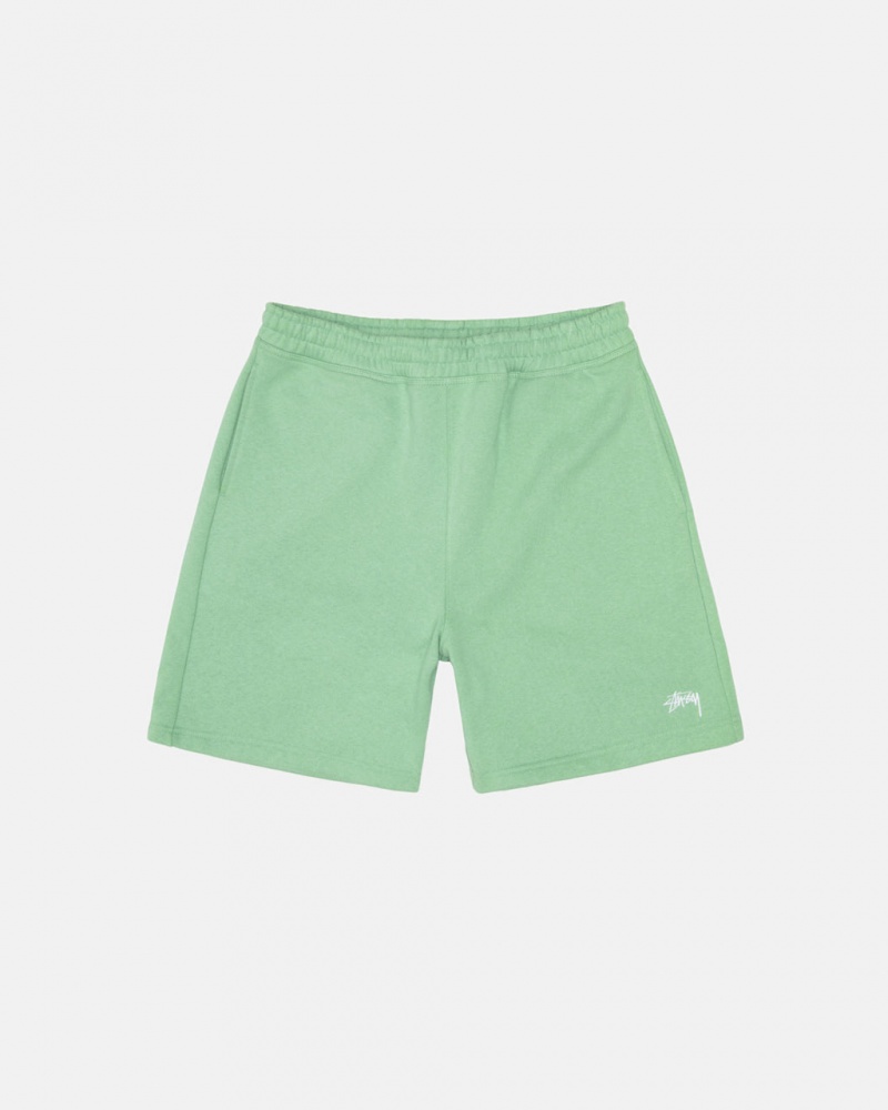 Pantaloni Scurti Barbati Stussy Stock Logo Sweatshort Verzi | NSH-0028