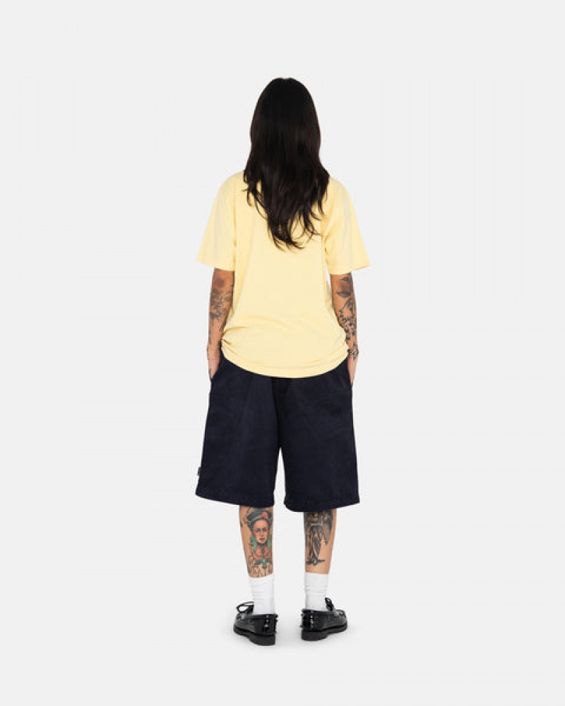 Pantaloni Scurti Dama Stussy Brushed Beach Scurte Bleumarin | JOF-3897