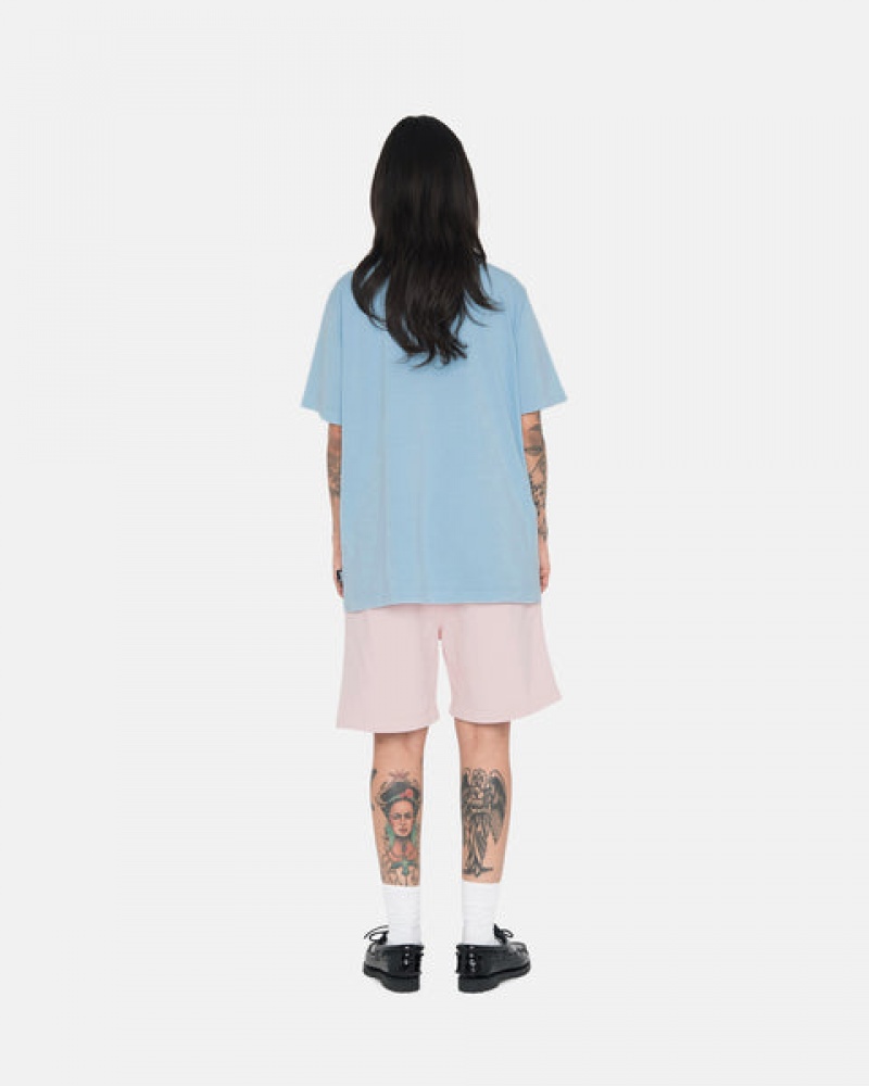 Pantaloni Scurti Dama Stussy Overdyed Stock Logo Scurte Roz | CIN-0973