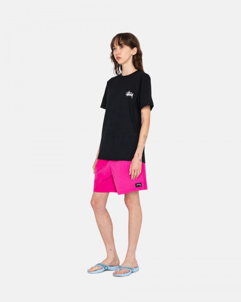 Pantaloni Scurti Dama Stussy Wave Dye Nailon Scurte Fucsie | NXN-2015