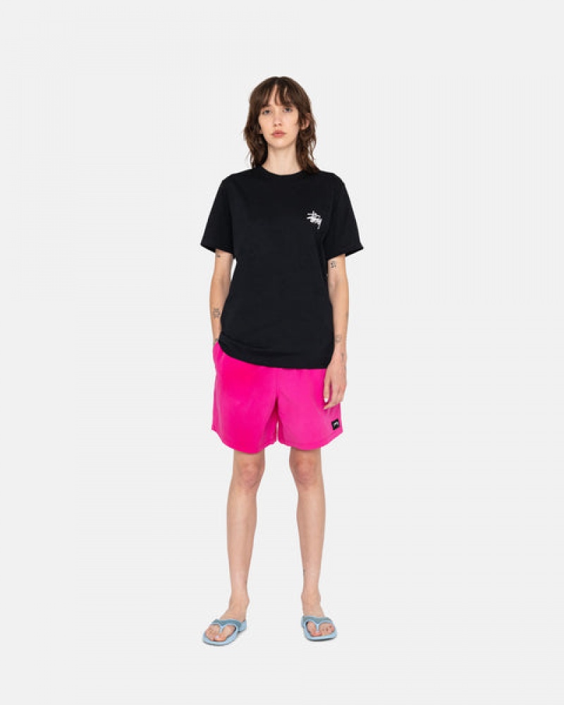 Pantaloni Scurti Dama Stussy Wave Dye Nailon Scurte Fucsie | NXN-2015