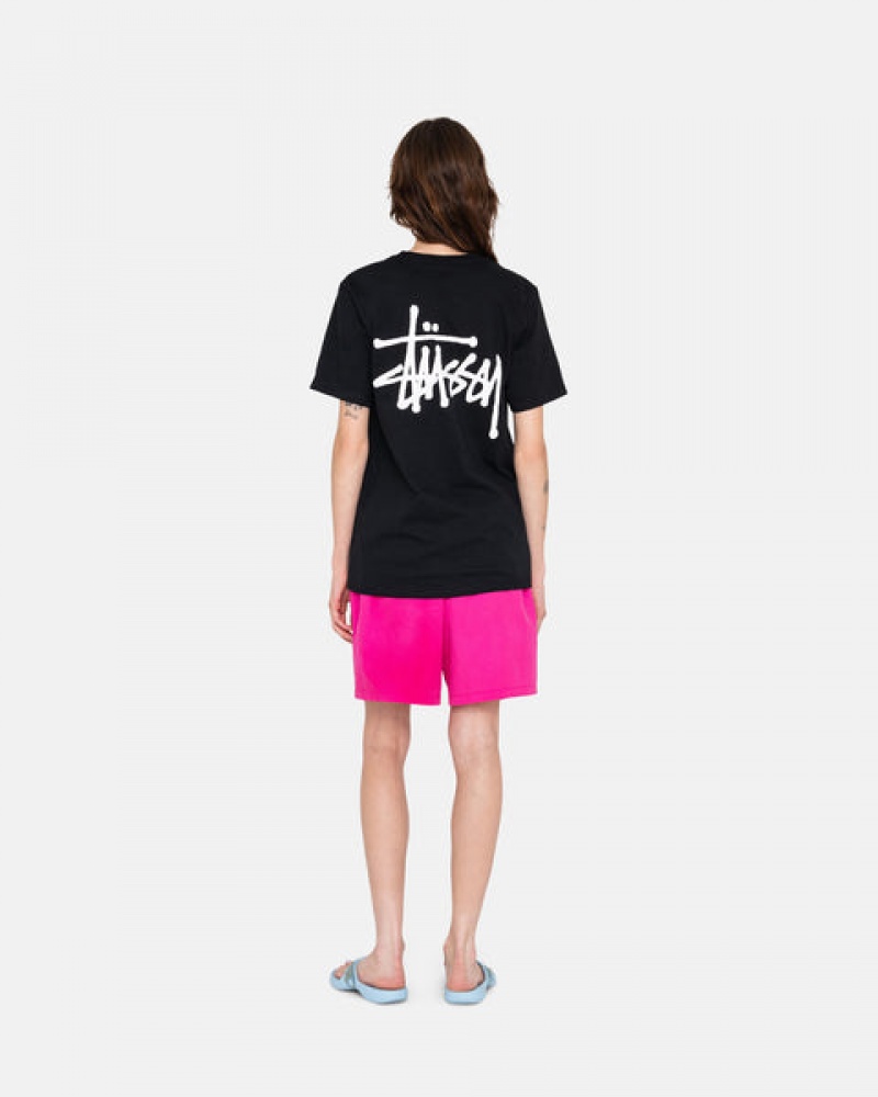 Pantaloni Scurti Dama Stussy Wave Dye Nailon Scurte Fucsie | NXN-2015