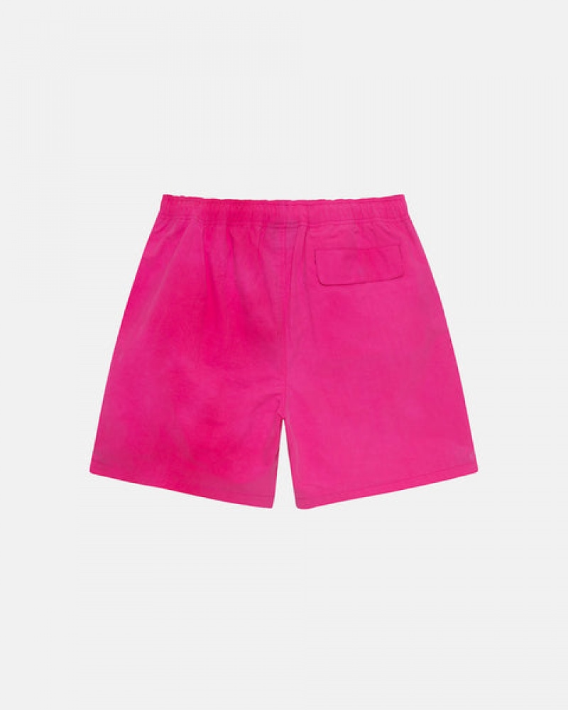 Pantaloni Scurti Dama Stussy Wave Dye Nailon Scurte Fucsie | NXN-2015