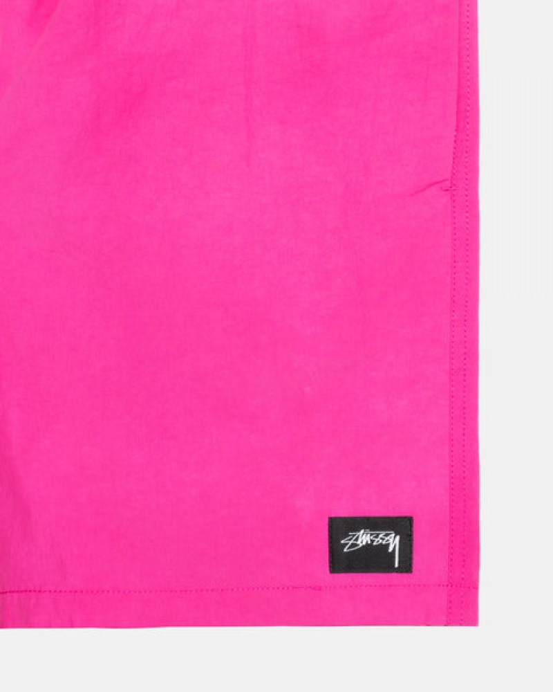 Pantaloni Scurti Dama Stussy Wave Dye Nailon Scurte Fucsie | NXN-2015