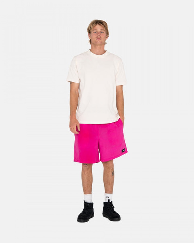 Pantaloni Scurti Dama Stussy Wave Dye Nailon Scurte Fucsie | NXN-2015