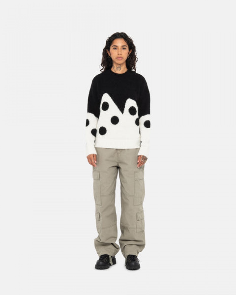 Pulovere Barbati Stussy Dice Fuzzy Crew Negrii | XMC-1744