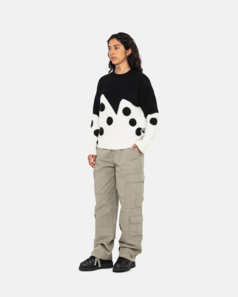 Pulovere Barbati Stussy Dice Fuzzy Crew Negrii | XMC-1744