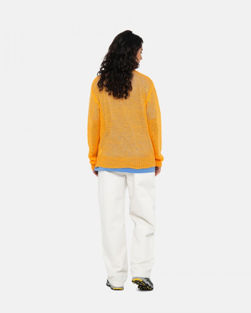 Pulovere Barbati Stussy Loose Knit Pulovere Portocalii | MPP-5039