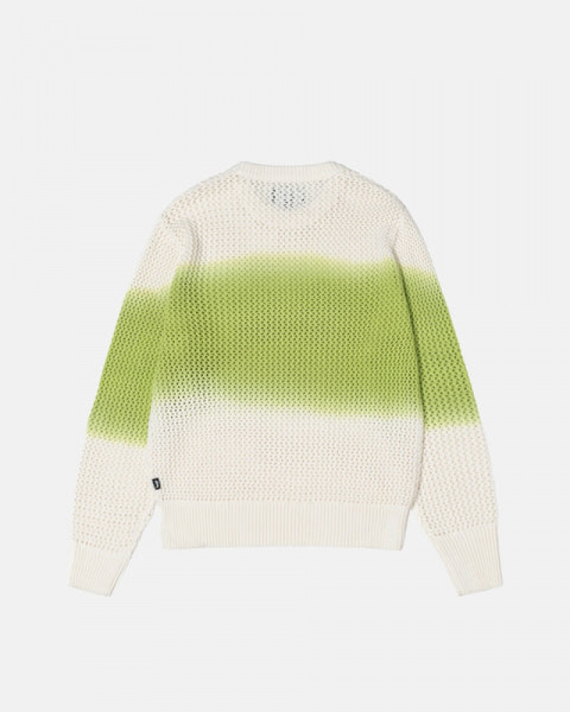 Pulovere Barbati Stussy Pigment Dyed Loose Gauge Knit Pulovere Verzi Inchis | VXB-6108