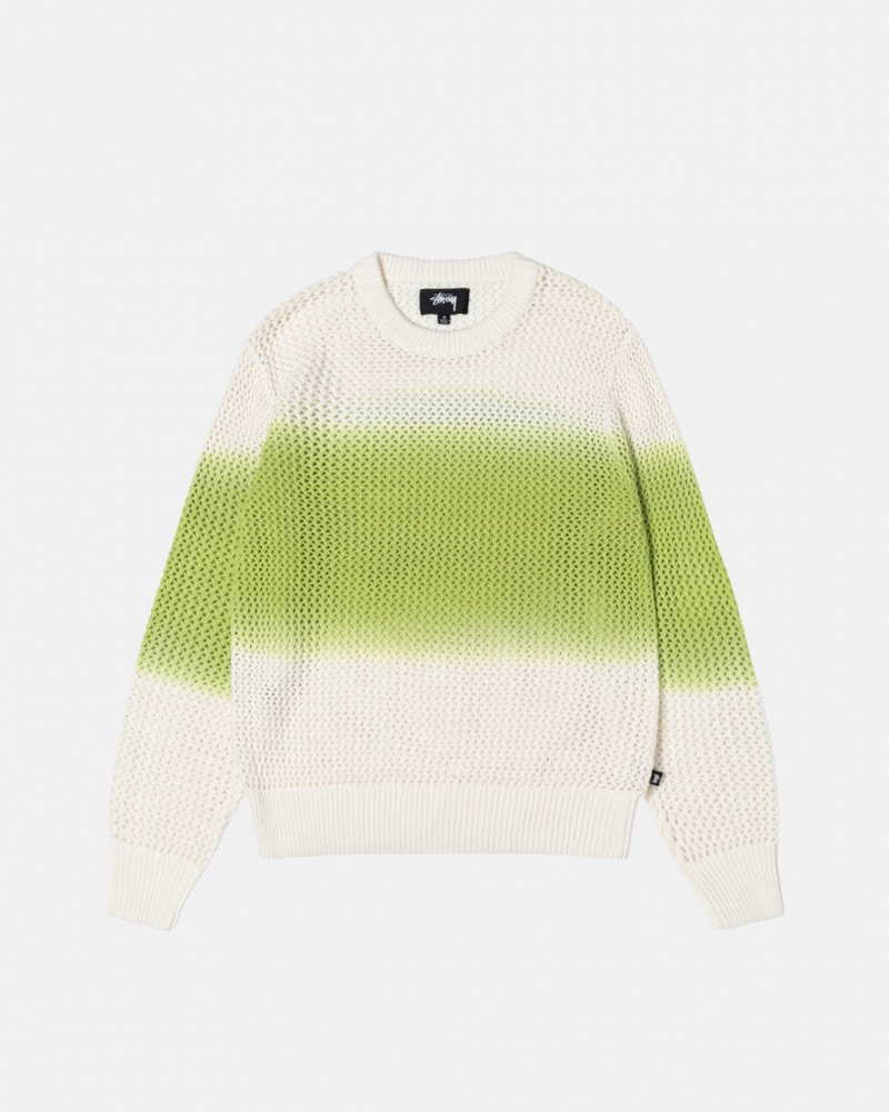 Pulovere Dama Stussy Pigment Dyed Loose Gauge Knit Pulovere Verzi Inchis | RYI-6202