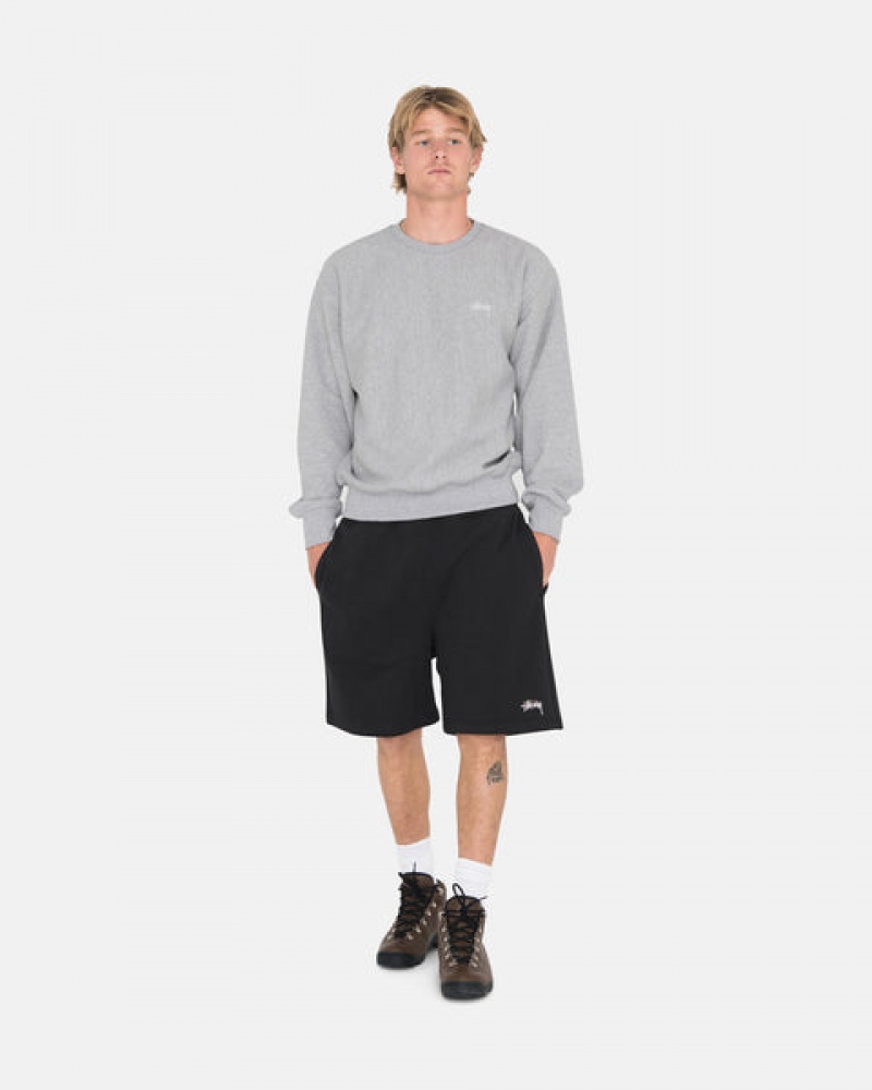 Sweatshorts Barbati Stussy Overdyed Stock Logo Sweat Scurte Negrii | PPN-2075