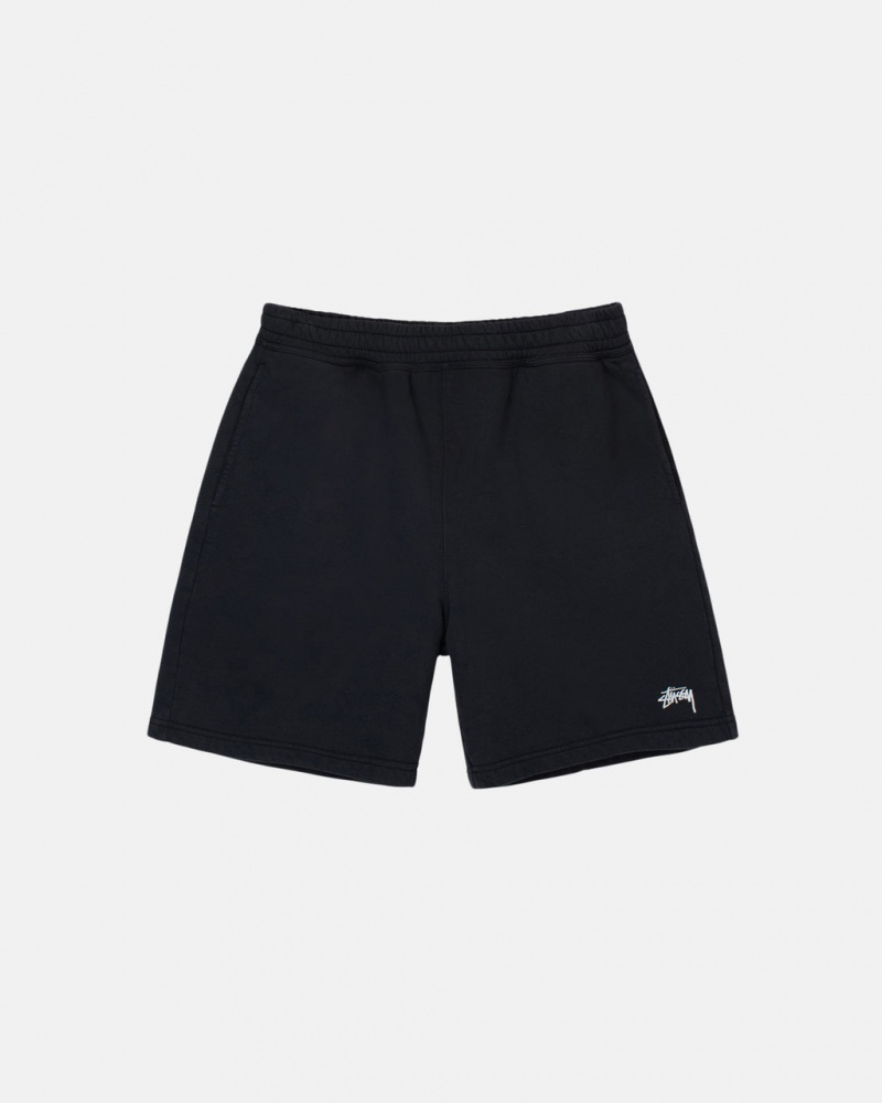 Sweatshorts Barbati Stussy Overdyed Stock Logo Sweat Scurte Negrii | PPN-2075