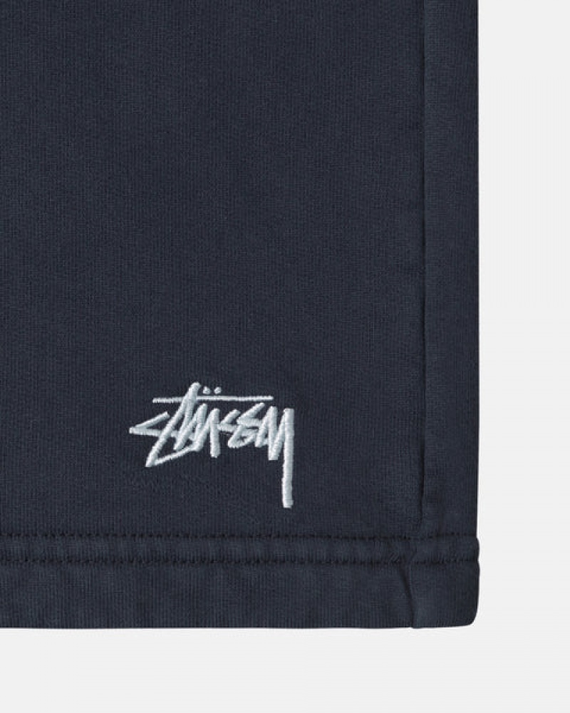 Sweatshorts Barbati Stussy Overdyed Stock Logo Sweat Scurte Bleumarin | OTI-6385