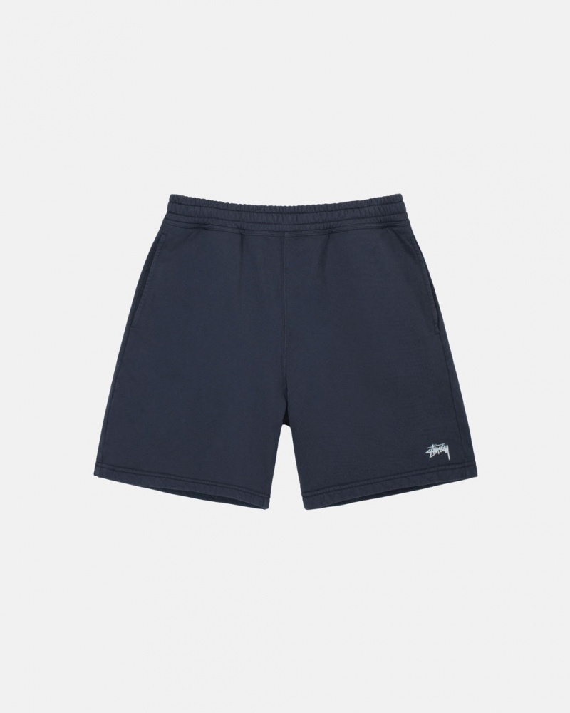 Sweatshorts Barbati Stussy Overdyed Stock Logo Sweat Scurte Bleumarin | OTI-6385