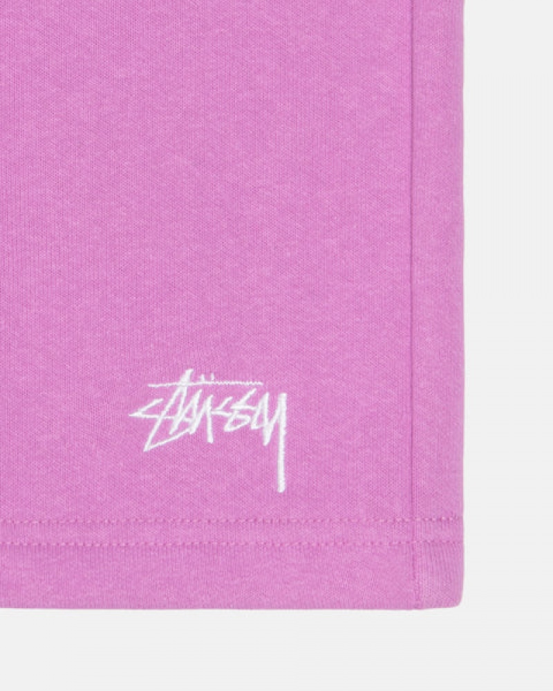 Sweatshorts Barbati Stussy Stock Logo Sweatshort Violet | YQN-4107