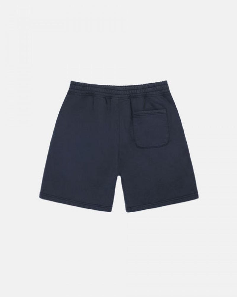 Sweatshorts Dama Stussy Overdyed Stock Logo Sweat Scurte Bleumarin | QKM-4038