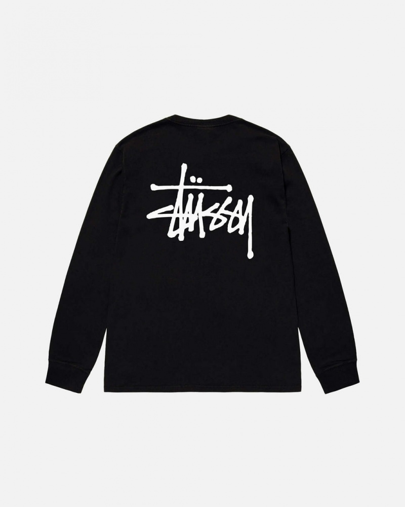 Tricou Barbati Stussy Basic Stussy Ls Tee Negrii | NLG-0425