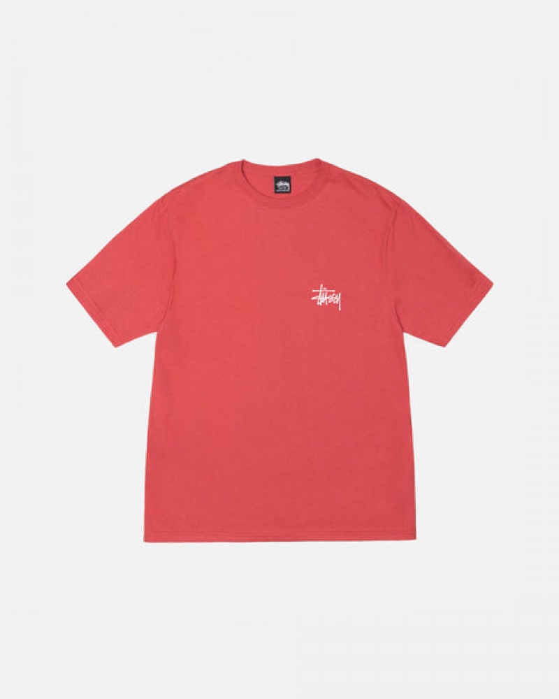 Tricou Barbati Stussy Basic Stussy Tee Rosii | XQS-9428