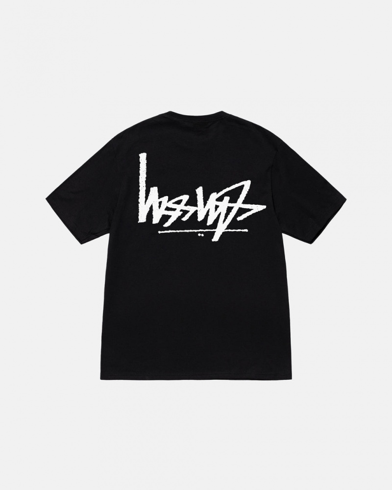 Tricou Barbati Stussy Flipped Tee Negrii | LQU-9159