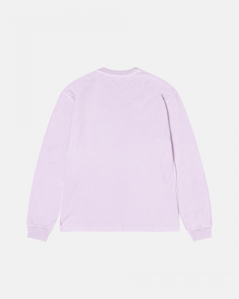 Tricou Barbati Stussy Lazy Ls Tee Violet | FFY-9245