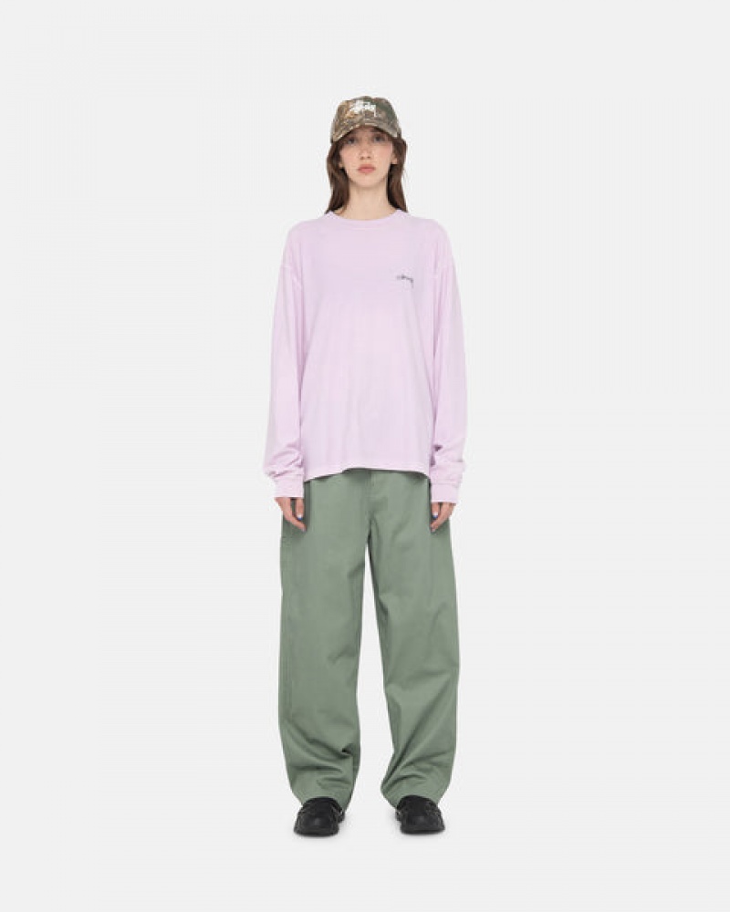 Tricou Barbati Stussy Lazy Ls Tee Violet | FFY-9245