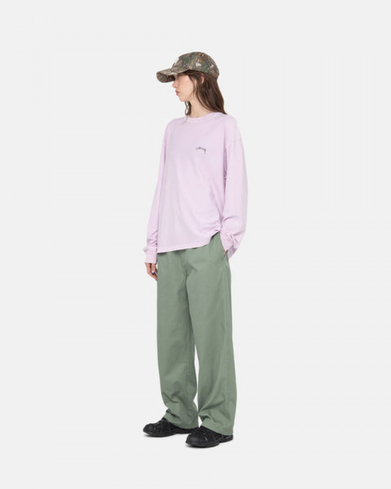 Tricou Barbati Stussy Lazy Ls Tee Violet | FFY-9245