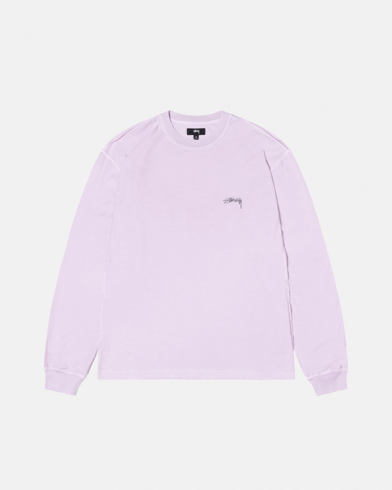 Tricou Barbati Stussy Lazy Ls Tee Violet | FFY-9245