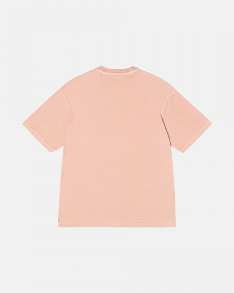 Tricou Barbati Stussy Pig. Dyed Inside Out Crew Roz Deschis | DJV-3840