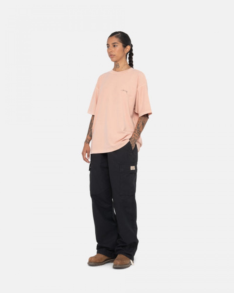 Tricou Barbati Stussy Pig. Dyed Inside Out Crew Roz Deschis | DJV-3840