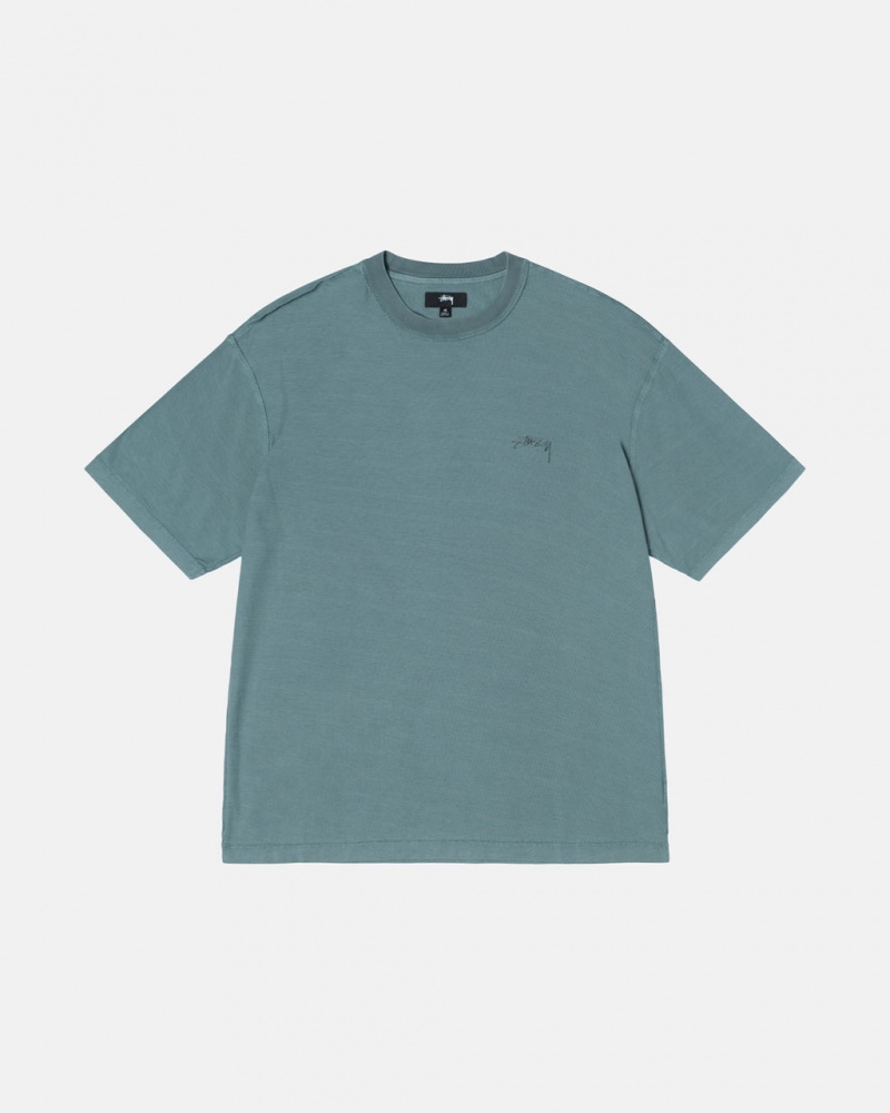 Tricou Barbati Stussy Pig. Dyed Inside Out Crew Turcoaz | GJZ-1483