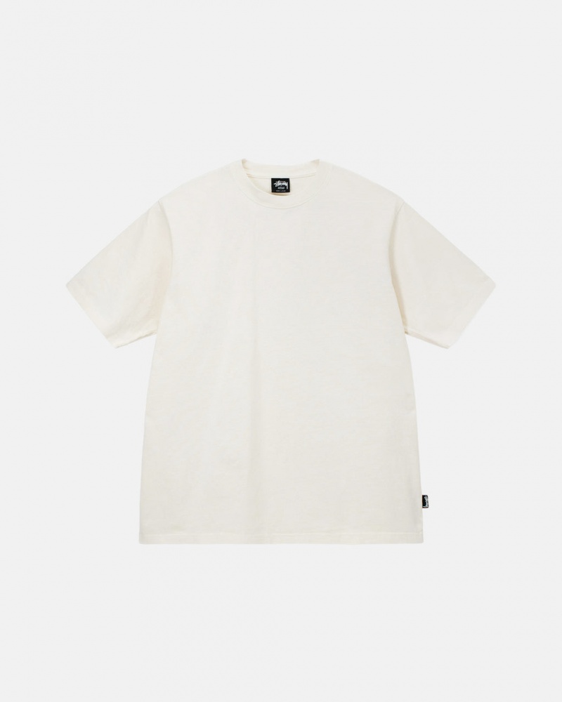 Tricou Barbati Stussy Pigment Dyed Crew Bej | BGZ-0267