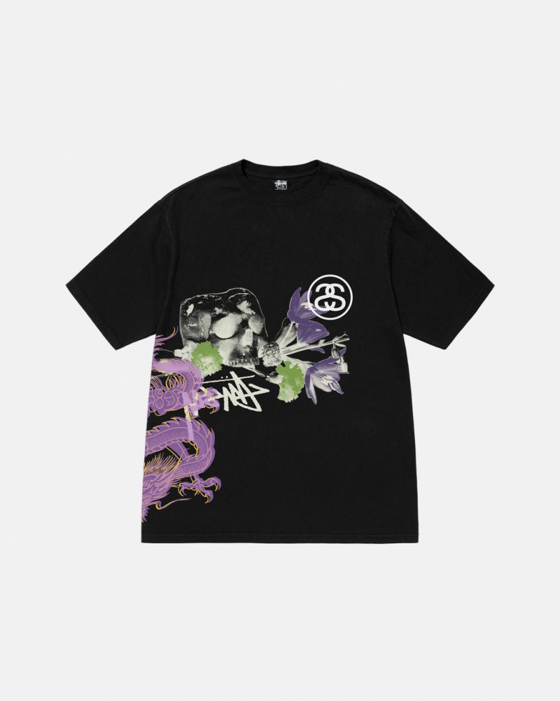 Tricou Barbati Stussy Strike Pigment Dyed Tee Negrii | FKM-5898