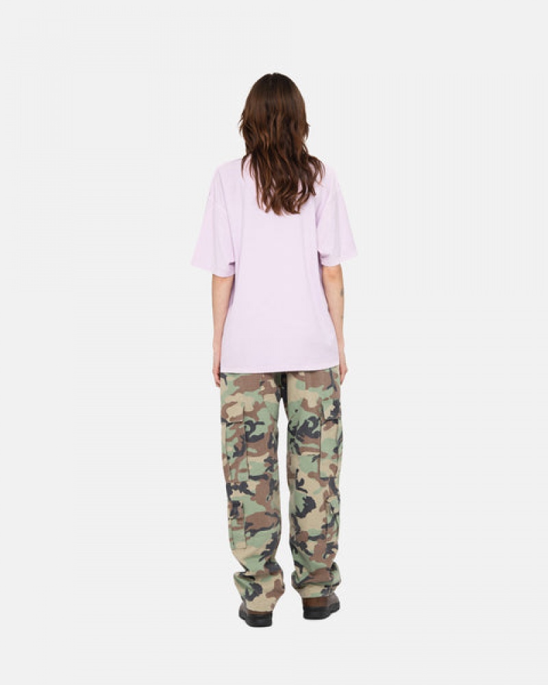 Tricou Dama Stussy Pig. Dyed Inside Out Crew Violet | VAD-6221