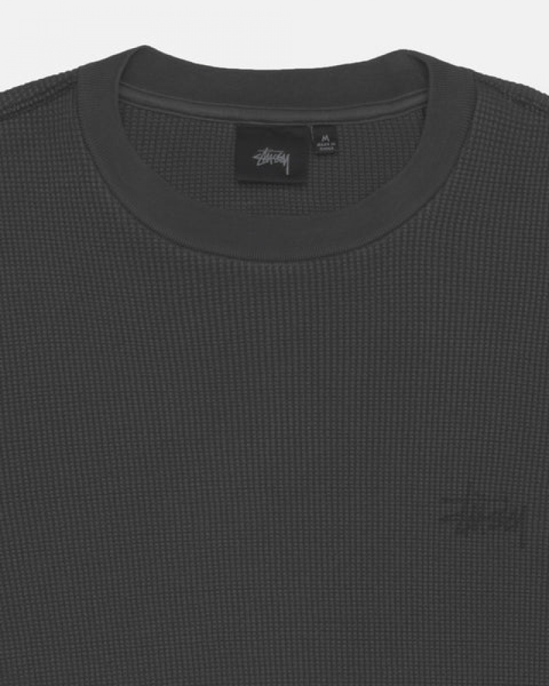 Topuri Barbati Stussy Basic Stock Ls Thermal Negrii | KTS-3559