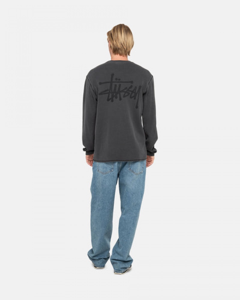 Topuri Barbati Stussy Basic Stock Ls Thermal Negrii | KTS-3559