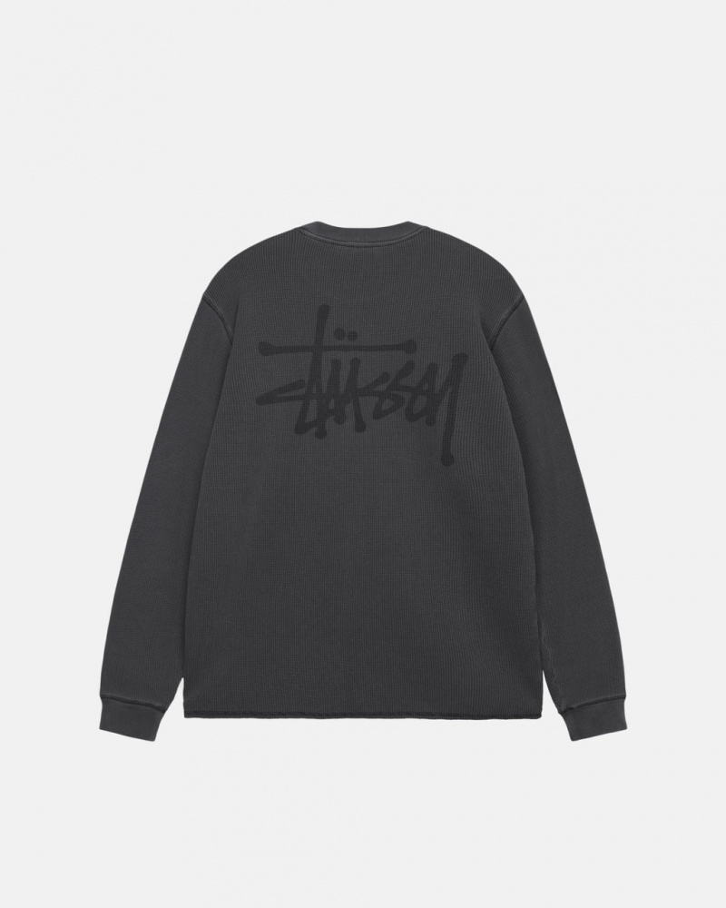 Topuri Barbati Stussy Basic Stock Ls Thermal Negrii | KTS-3559