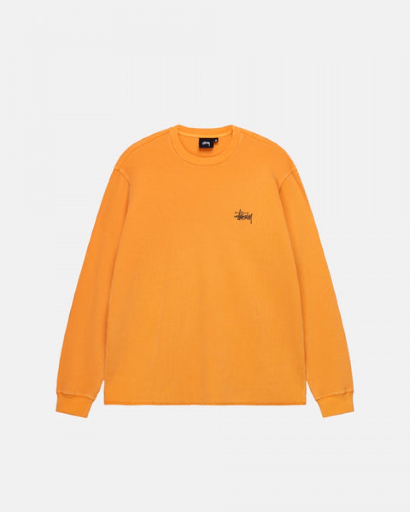 Topuri Barbati Stussy Basic Stock Ls Thermal Portocalii | QGY-2525