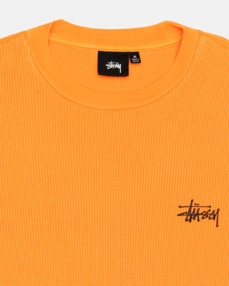 Topuri Barbati Stussy Basic Stock Ls Thermal Portocalii | QGY-2525