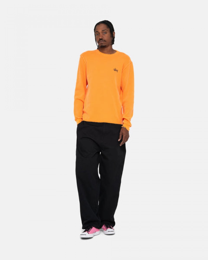 Topuri Barbati Stussy Basic Stock Ls Thermal Portocalii | QGY-2525