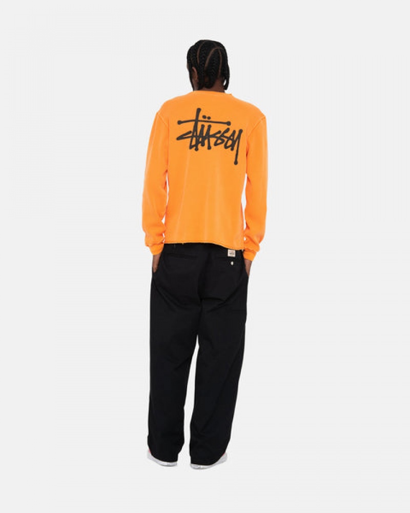 Topuri Barbati Stussy Basic Stock Ls Thermal Portocalii | QGY-2525